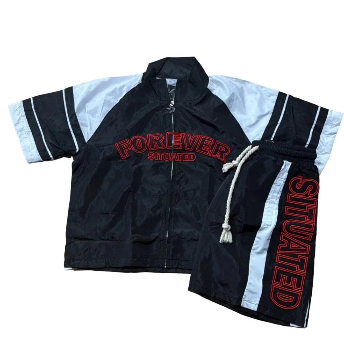 Forever Situated Short Track Set (Black/Red)