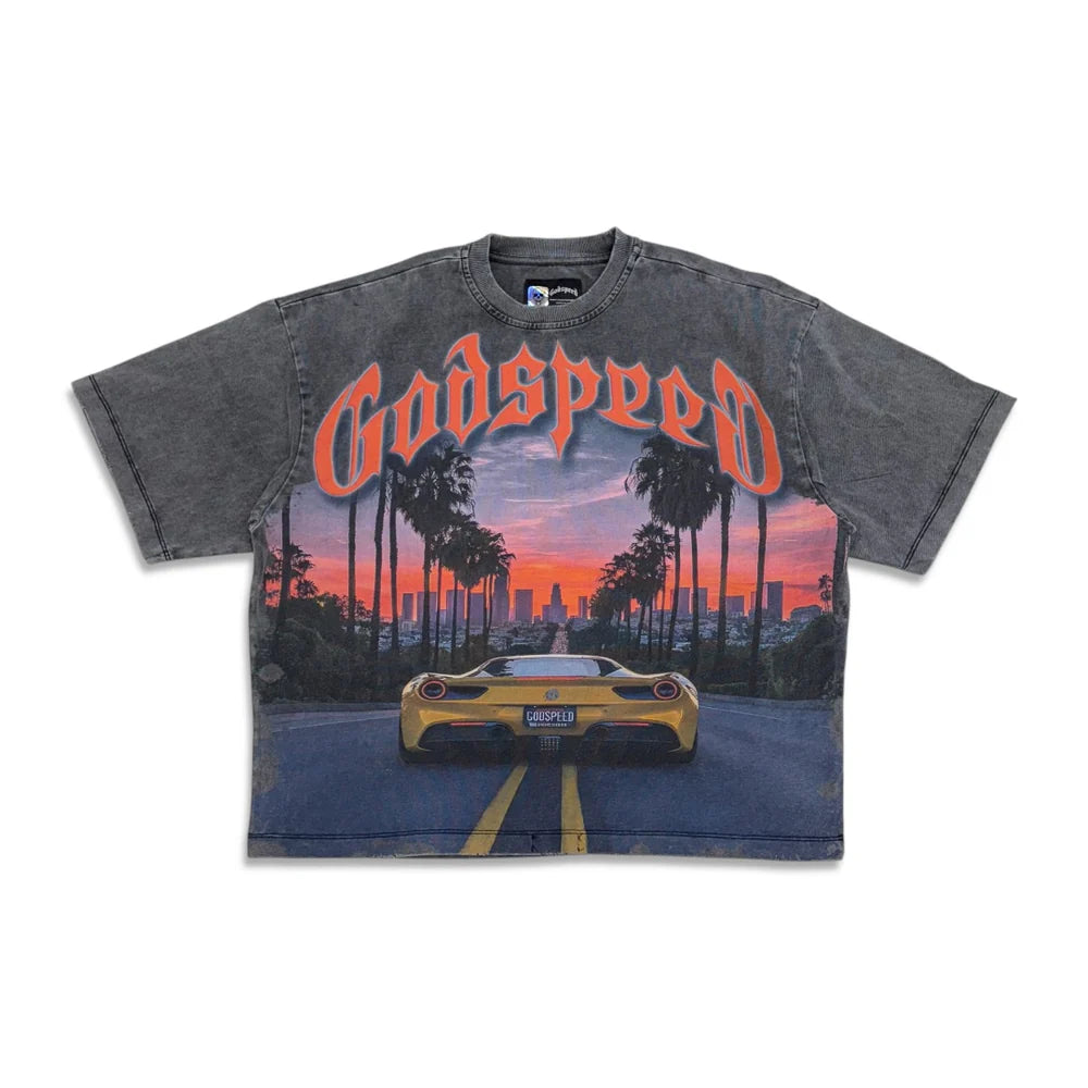 GodSpeed Sunset BLVD Tee (Grey Wash)