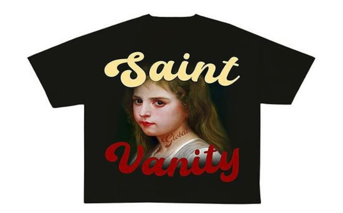 Saint Vanity Big Face Global Black Tee