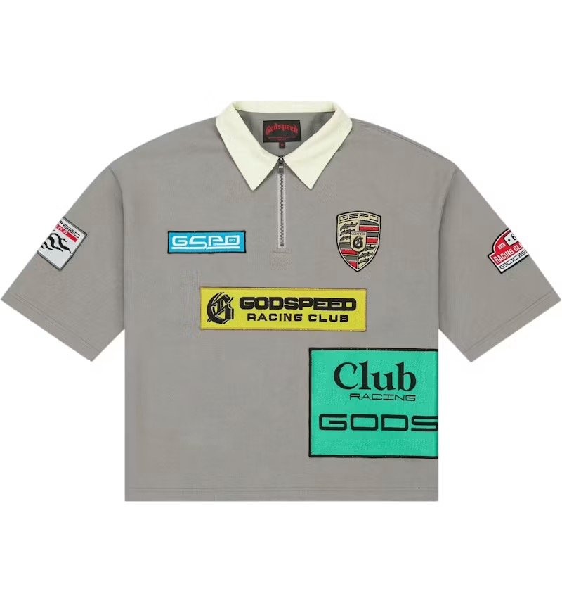 Godspeed GRC Q Zip Short Sleeve Polo (Grey)