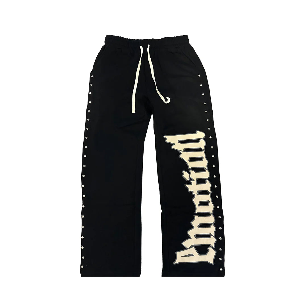 Mixed Emotion Crown Sweatpants Black