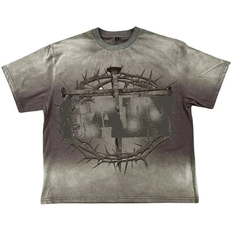 Saint Vanity Cross Tee Dark Grey