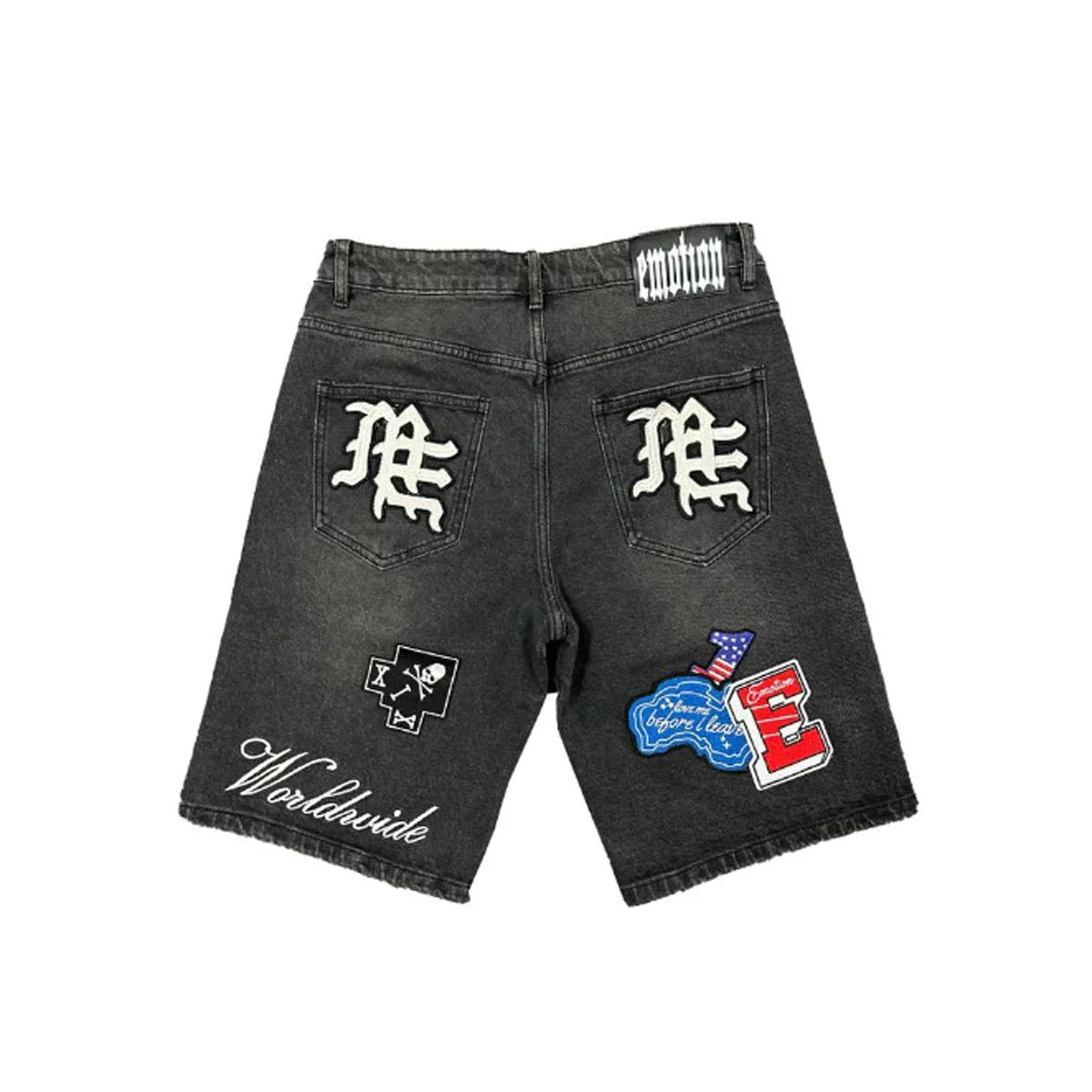 Mixed Emotion "Danger" Patch Shorts