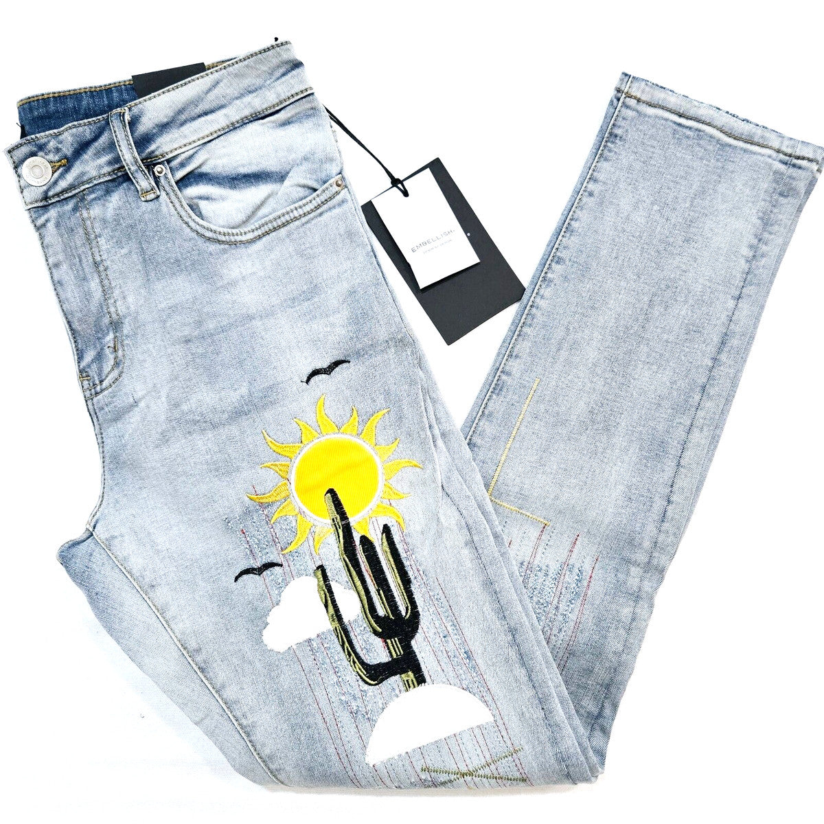 Embellish NYC Cloud Art Denim Jeans