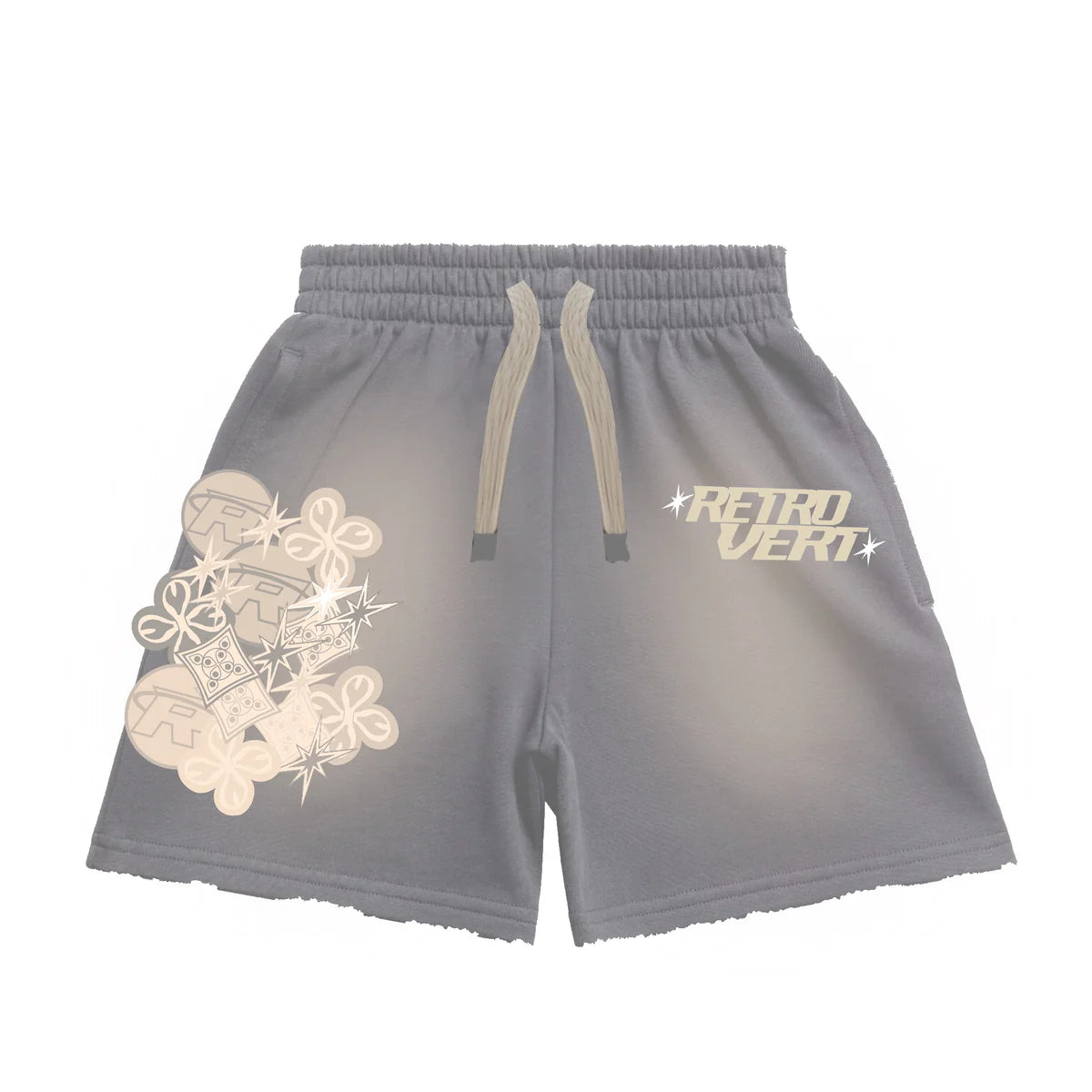 Retrovert Cluster Patch Shorts (Grey)