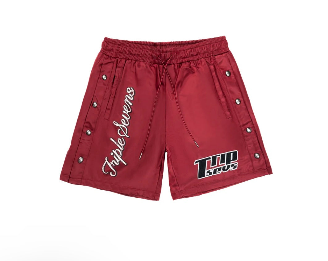 Triple Sevens Nylon Shorts Cherry