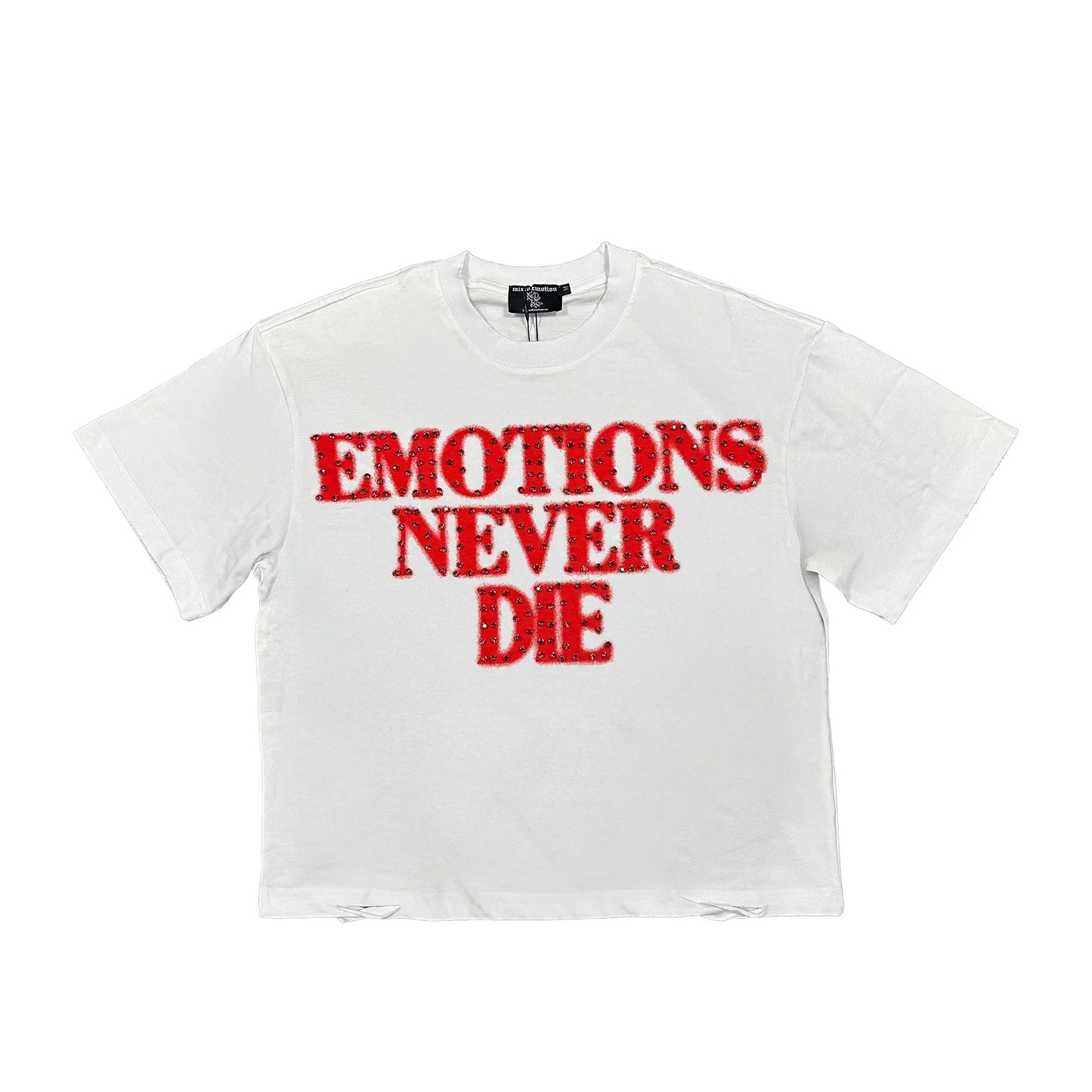 Mixed Emotion "End" Rhinestone Tee (Red)