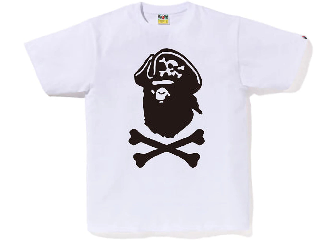 BAPE Ape Crossbone College Tee White