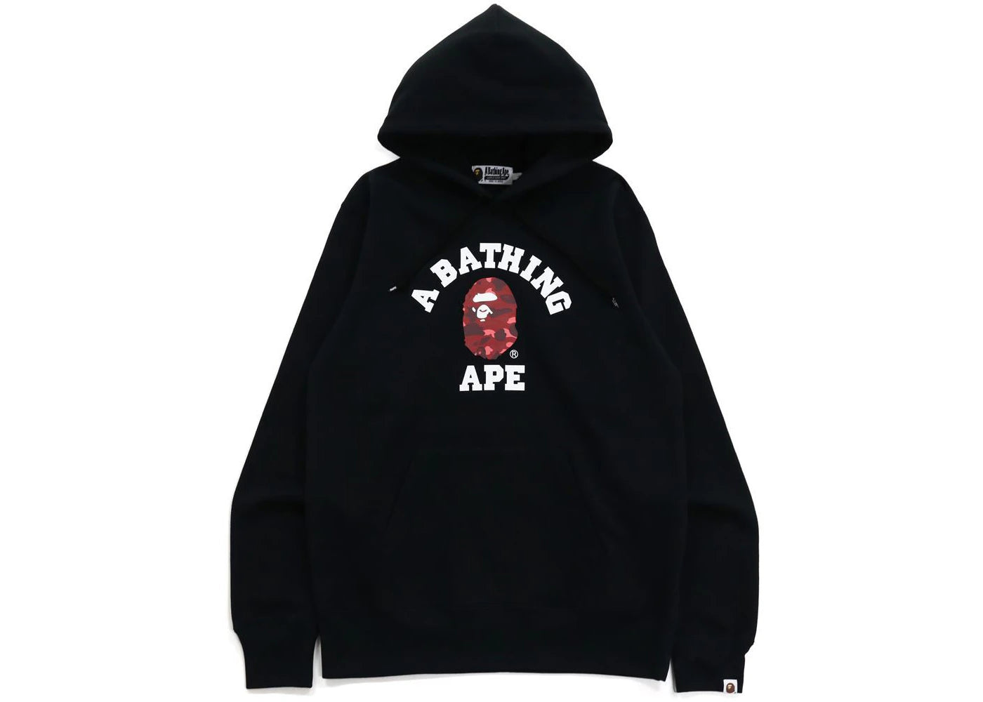 BAPE Color Camo College Pullover Hoodie (FW21) Black/Red
