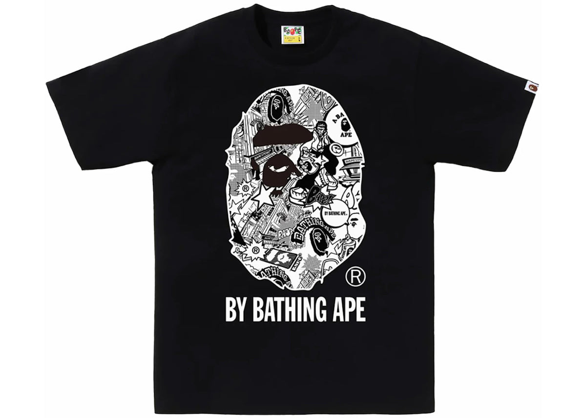 BAPE Comic Art Ape Head Tee Black
