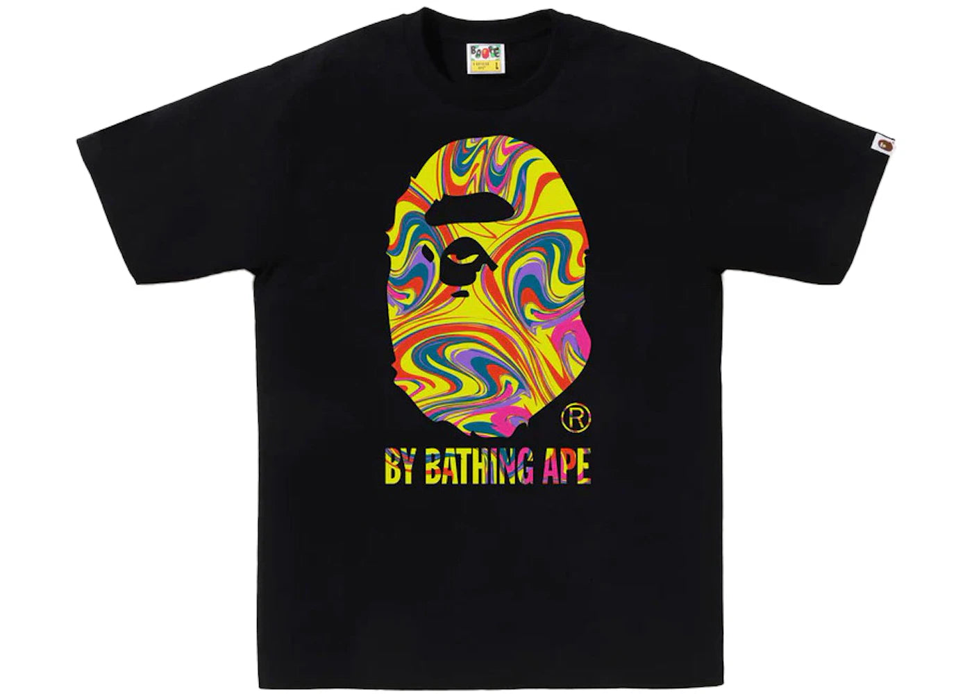 BAPE Marbling By Bathing Ape Tee Black