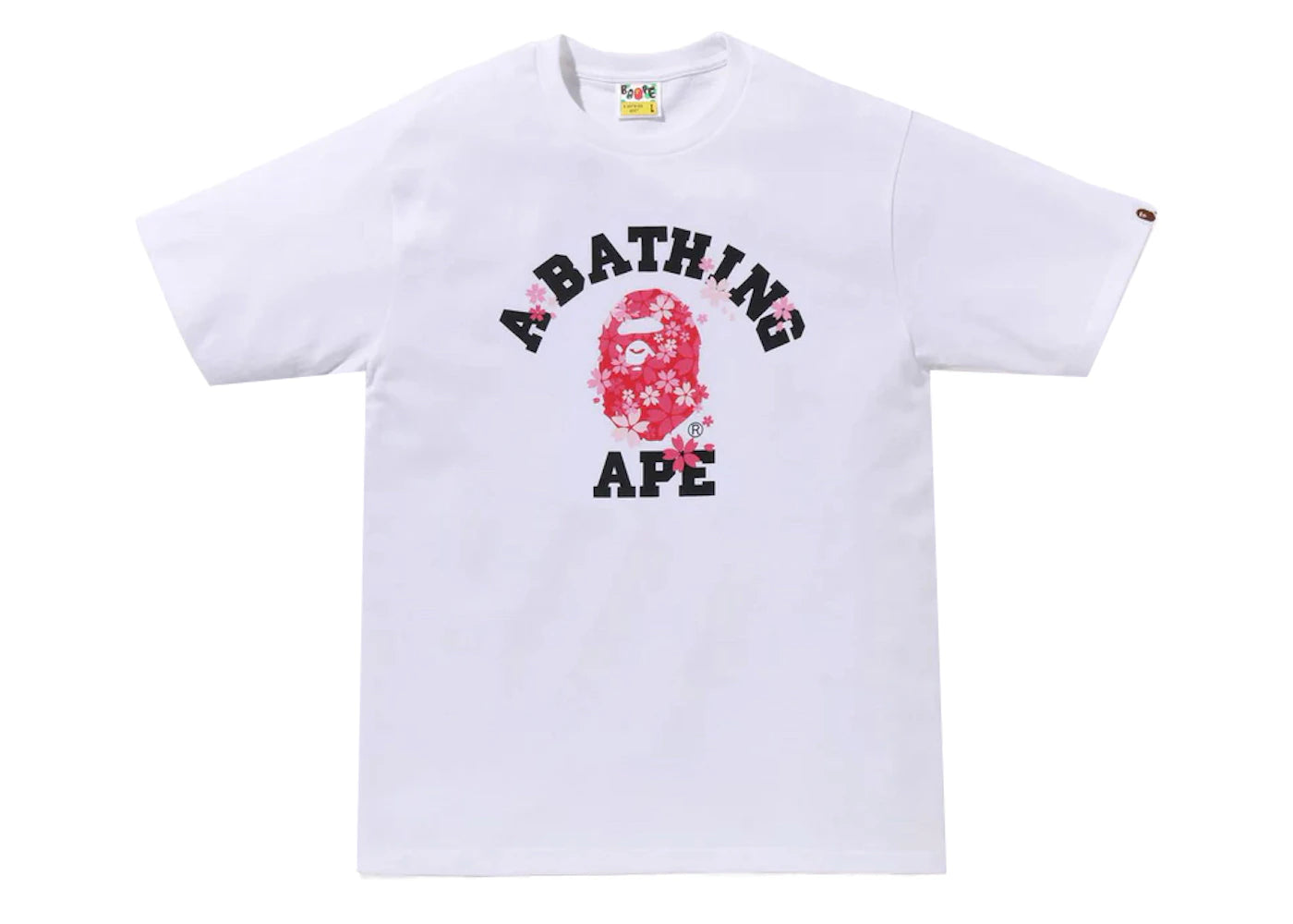 BAPE Sakura College Tee White