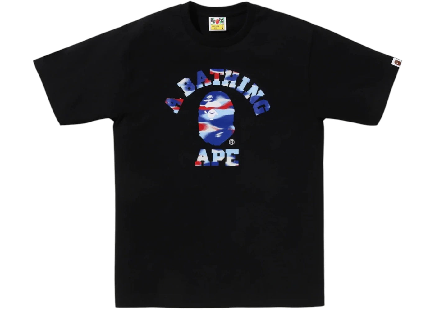 BAPE Screen Camo College Tee Black/Blue