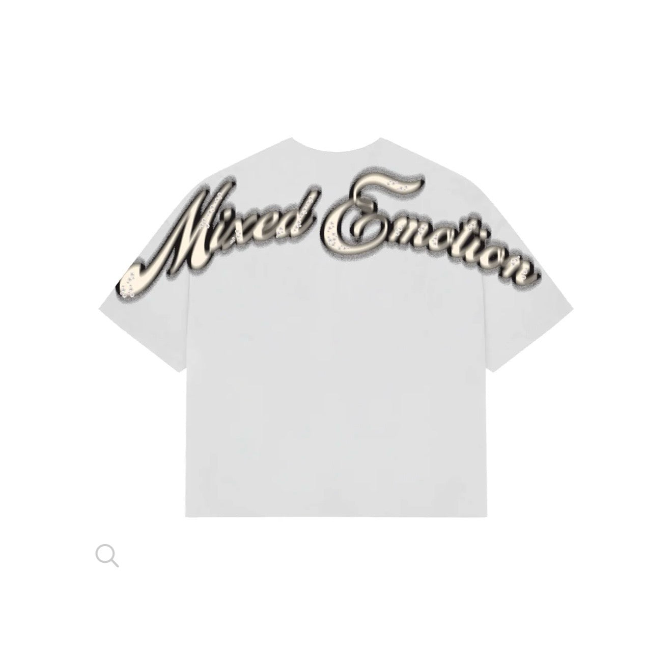 Mixed Emotion "Pearl" Cropped Tee (White)