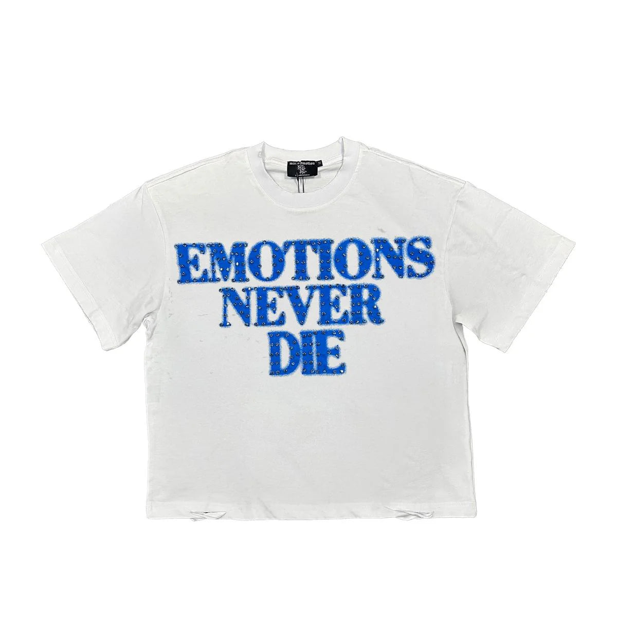 Mixed Emotion "End" Rhinestone Tee (Blue)