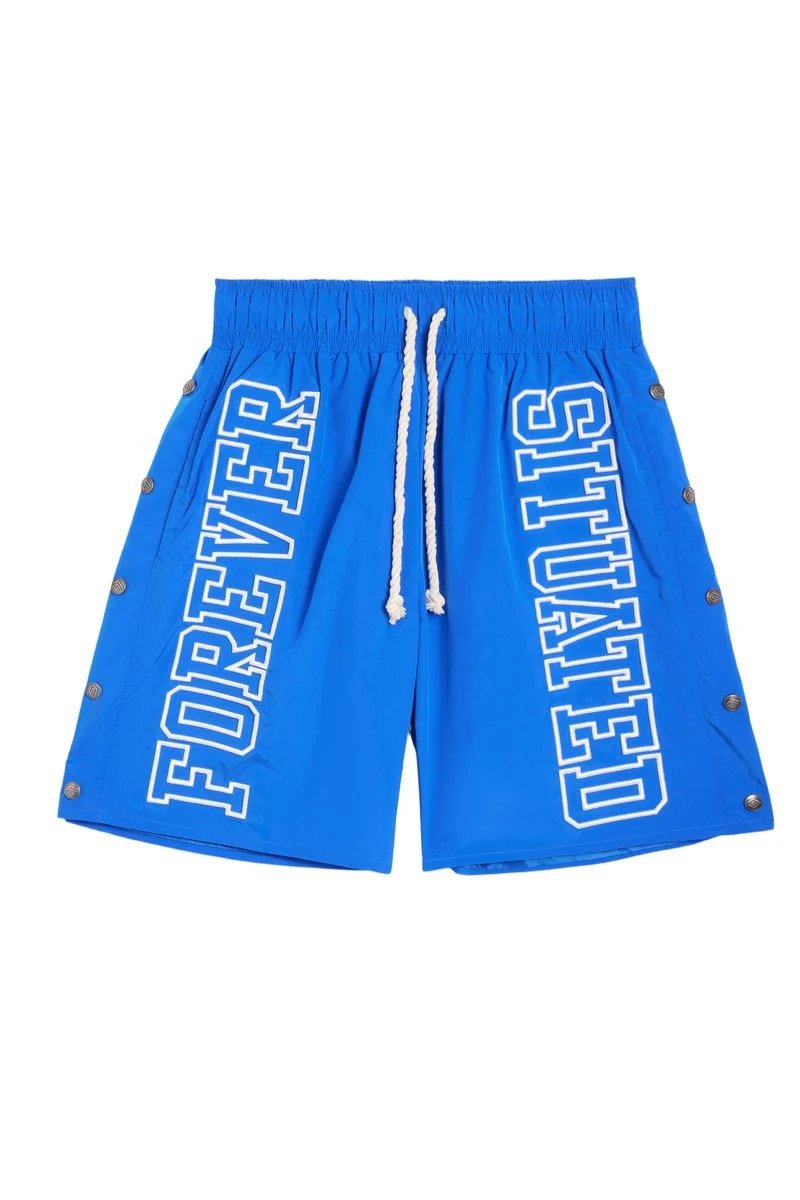 Forever Situated Nylon Shorts (Royal Blue)