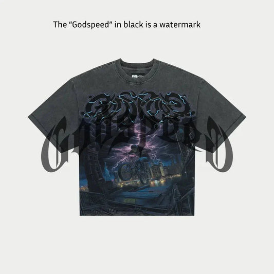 Godspeed BMX Tee (Washed Grey)