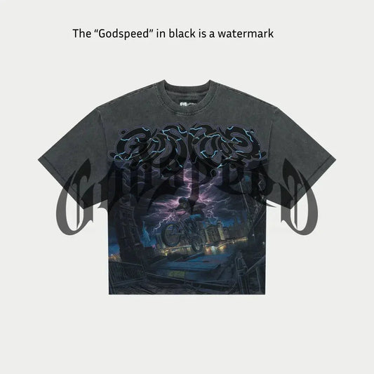 Godspeed BMX Tee (Washed Grey)