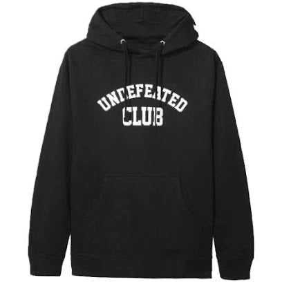 Black White Undefeated Club Hoodie