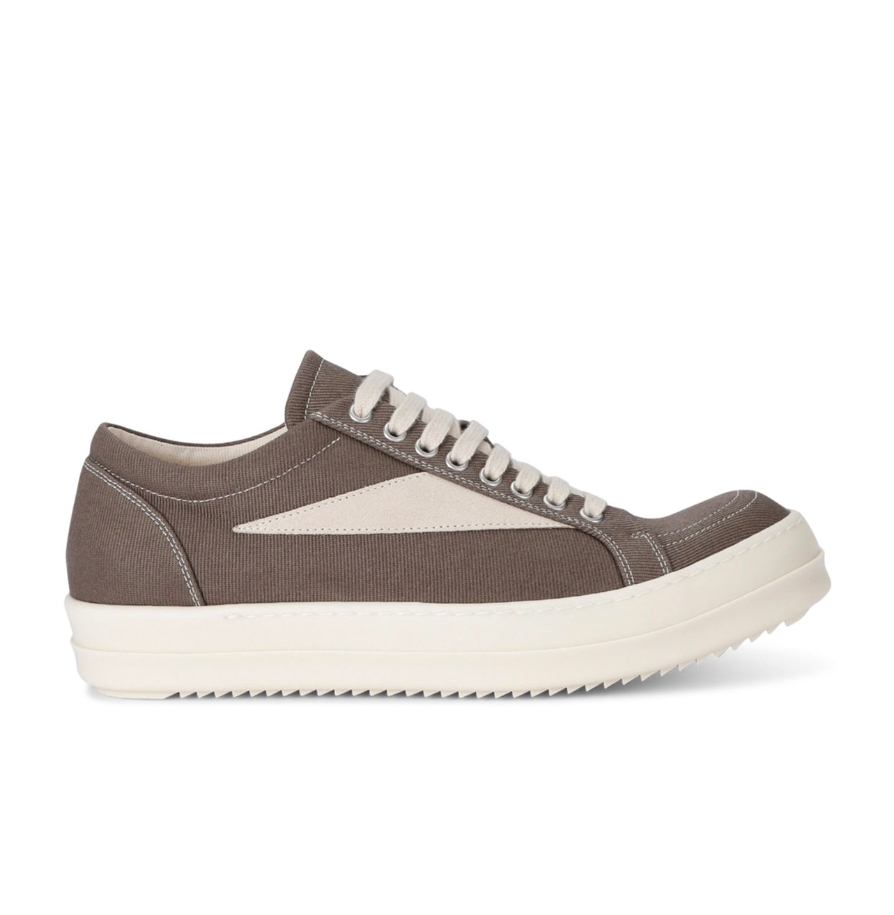 Rick Owen Canvas Vintage Low Top Sneakers Beige Comb