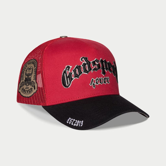 Godspeed Forever Trucker Hat (Red/ Black)