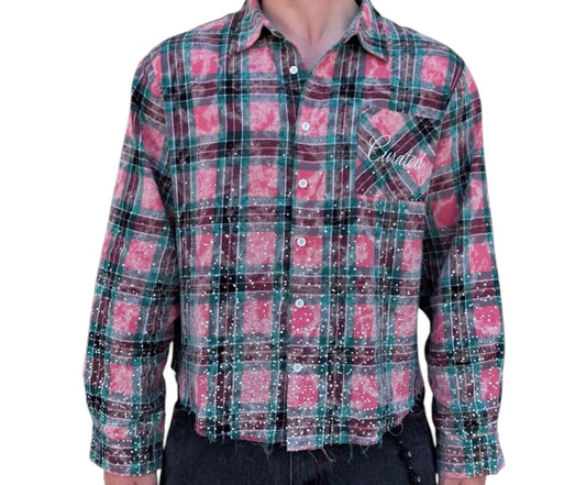 Curated Rhinestone Flannel