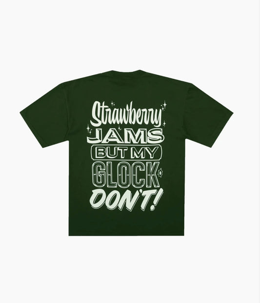 Strawberry Forest Green Tee