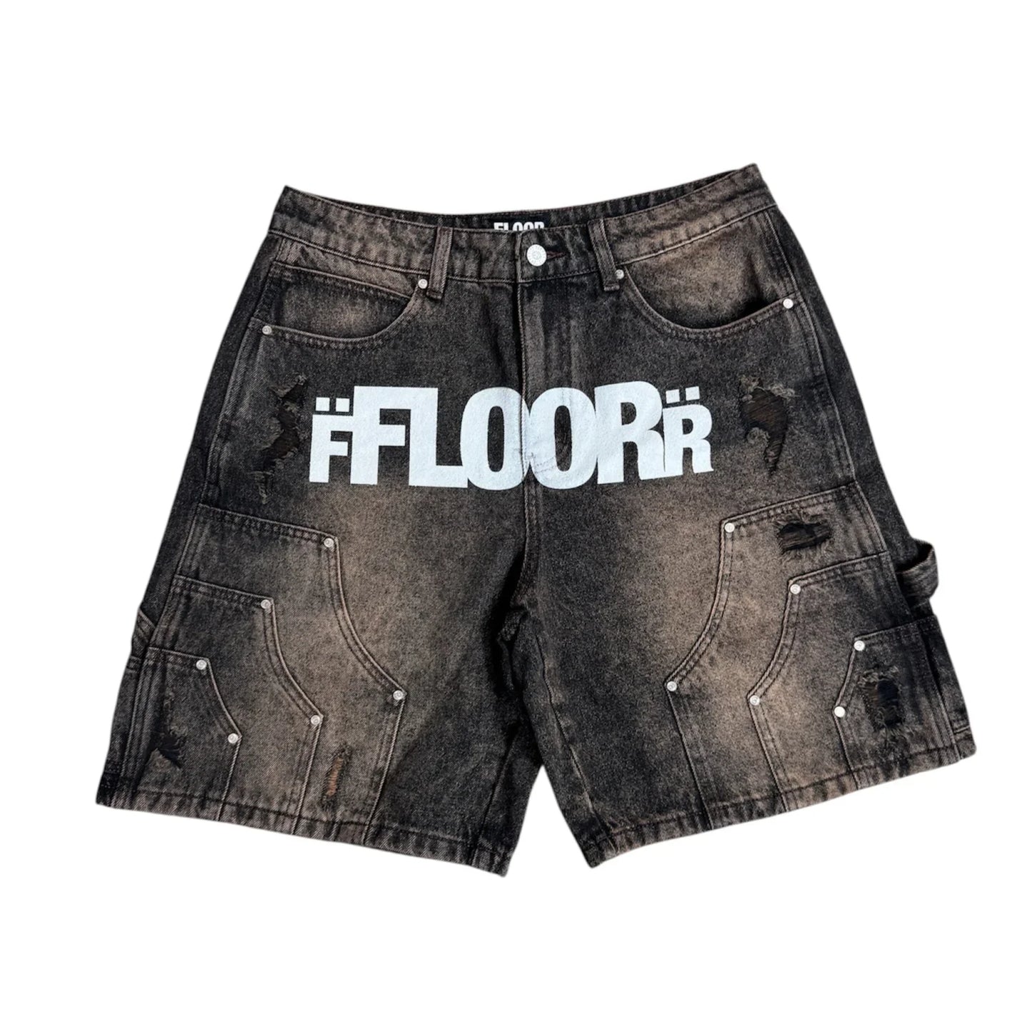 FLR914 Uniform Jorts (Brown Wash)