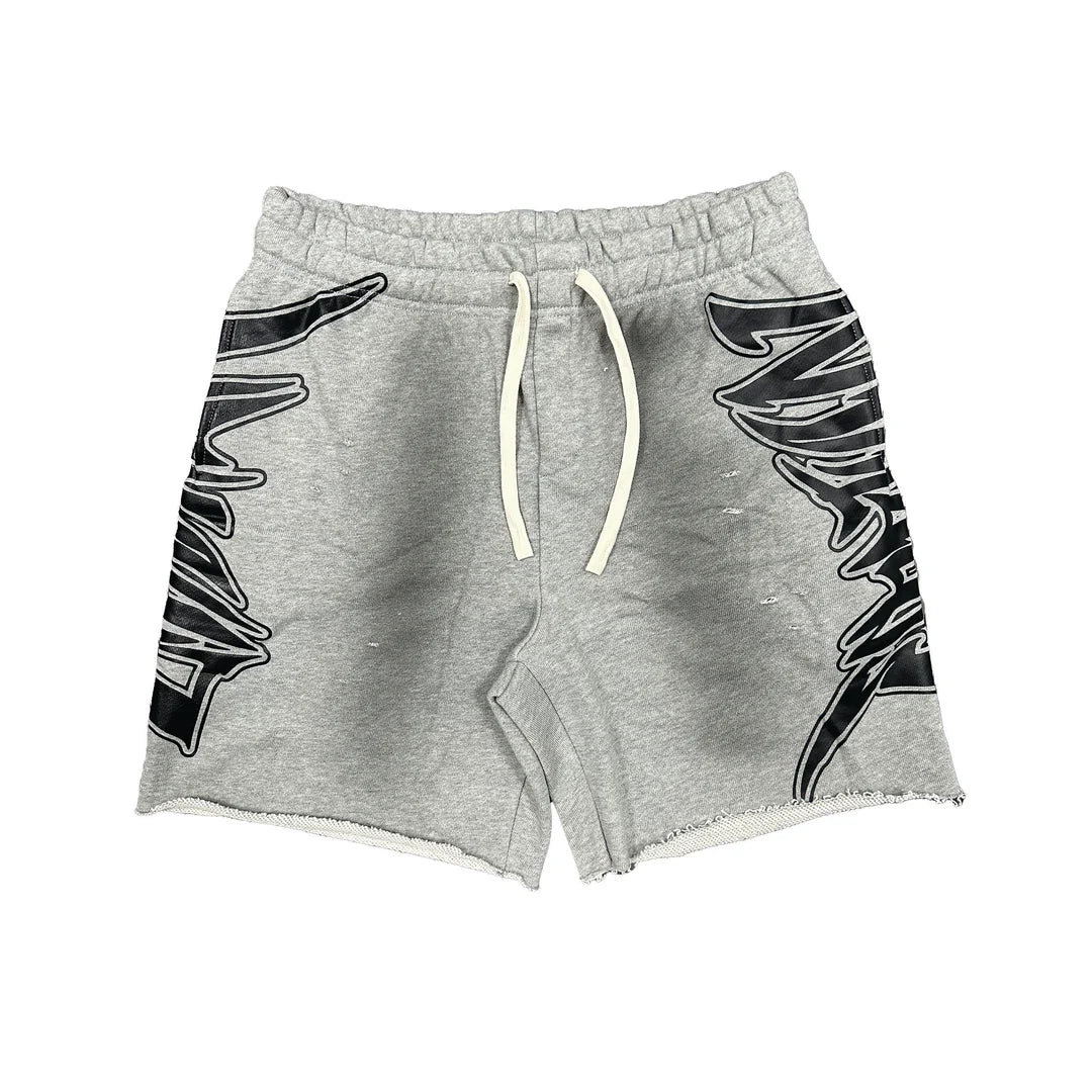 Mixed Emotion Grey Faded Shorts
