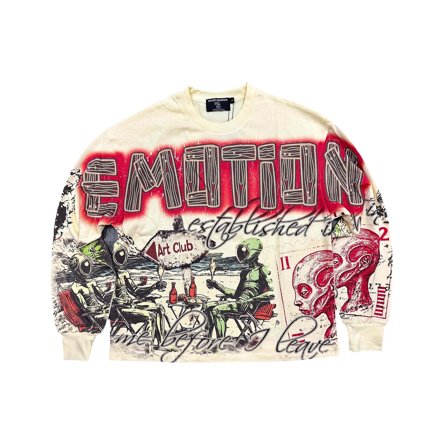 Mixed Emotion "Art Club" Long Sleeve (Cream)