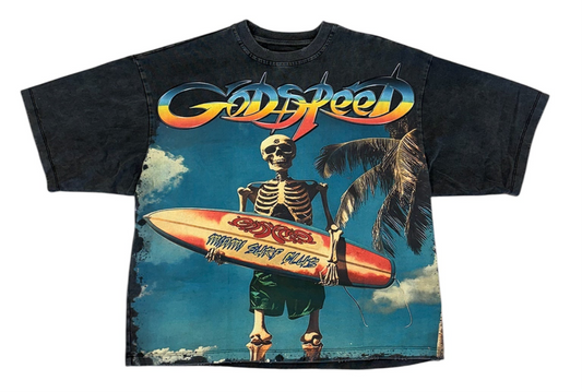 Godspeed Miami Surf Club Tee (Washed Grey)