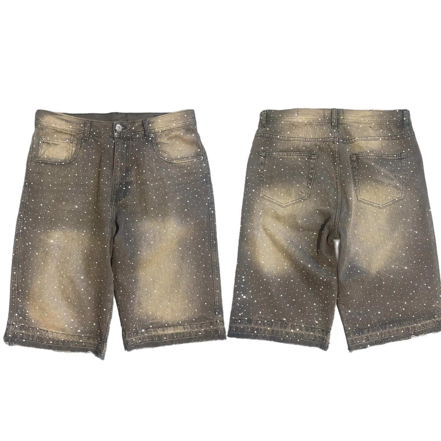 Amis ET Fleurs "Starry Night" Denim Shorts (Black)