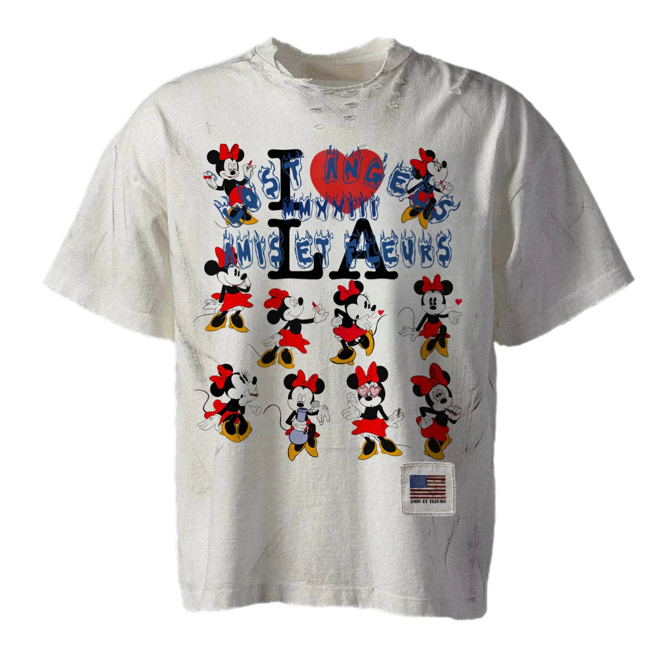 Amis Et Fleurs Lost Angels Tee (White)