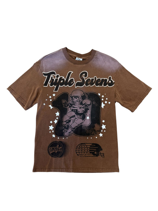 Triple Sevens All Star Football Tee (Brown)