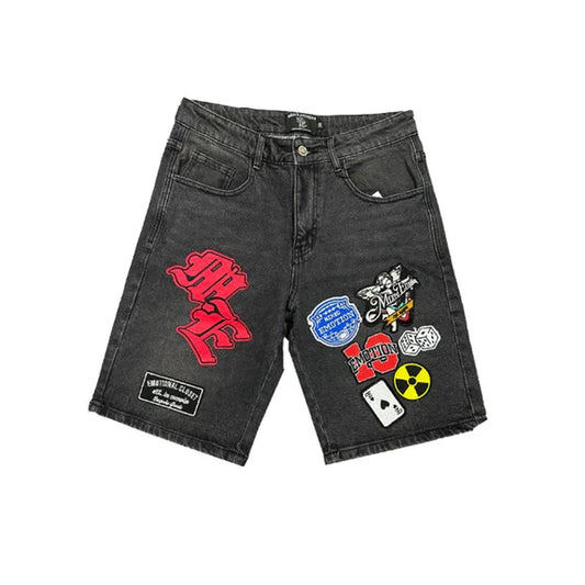 Mixed Emotion "Danger" Patch Shorts