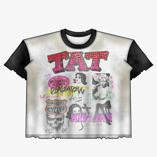 Time A Tell No Squares Allowed Rhinestone Tee