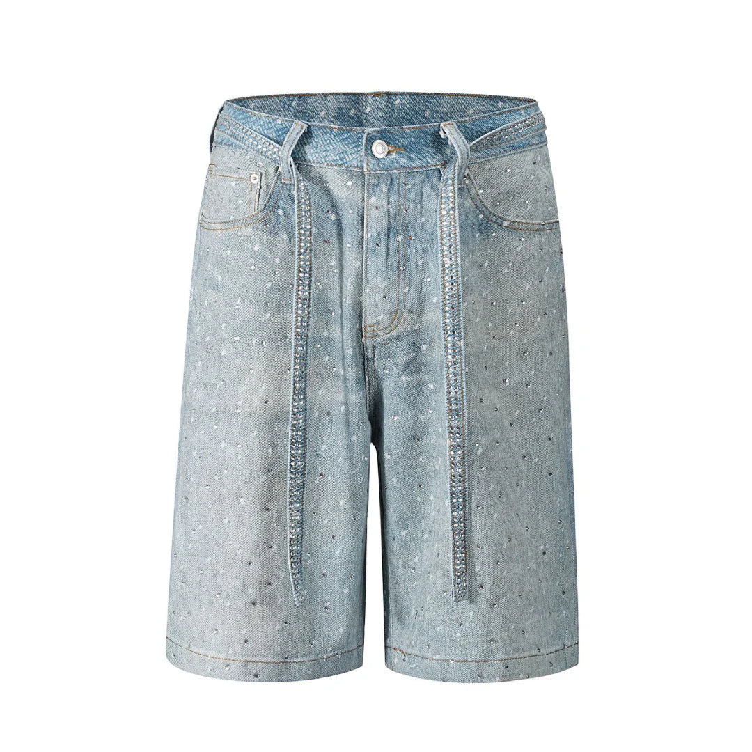 Attere Rhinestone Rodeo Shorts (Azul)