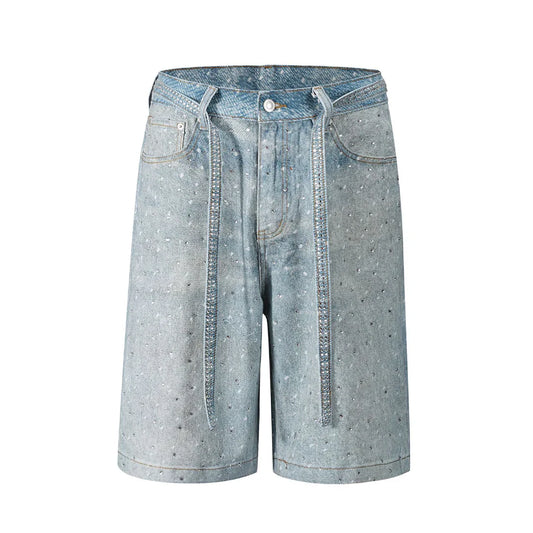 Attere Rhinestone Rodeo Shorts (Azul)