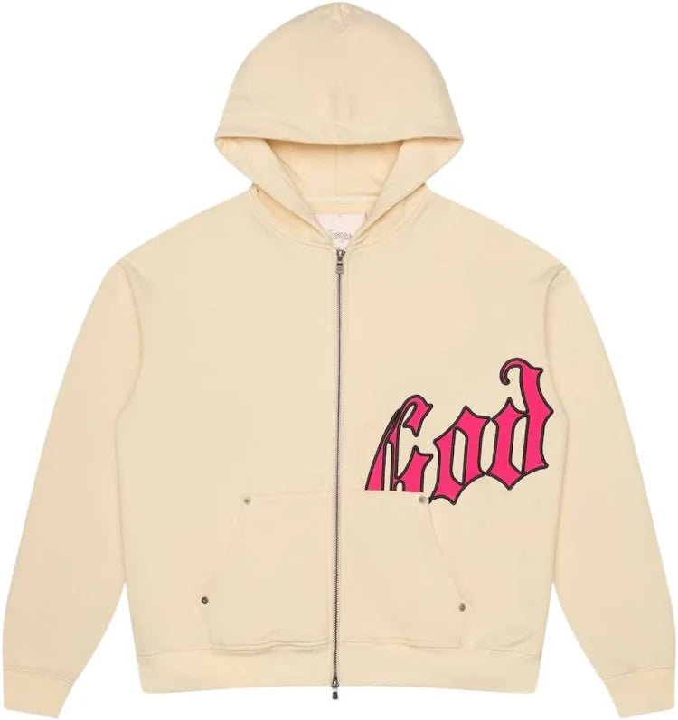 Godspeed OG Logo Hoodie (Cream/Pink)