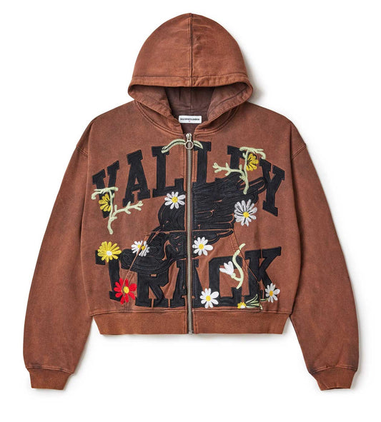 Vale Harmony Zip Up Hoodie Brown