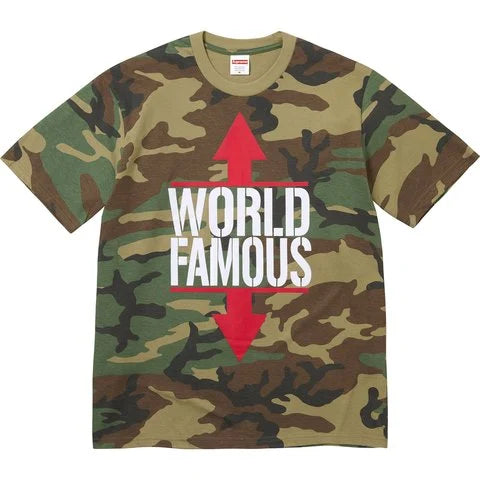 Supreme World Famous Tee (Woodland Camo)
