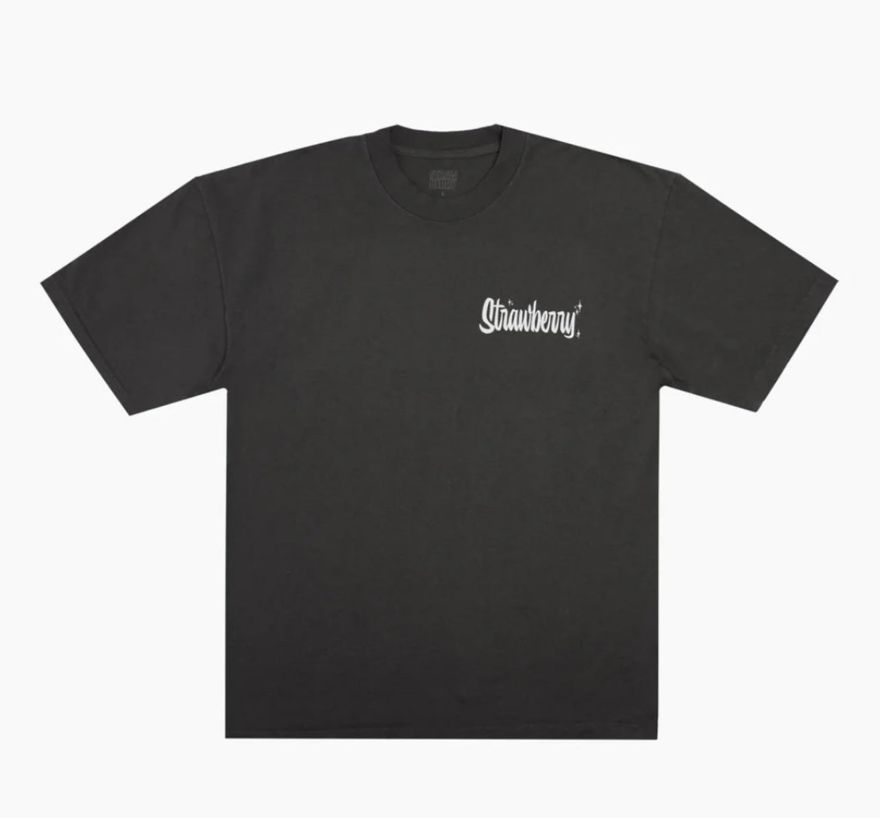 Strawberry Vintage Black Tee