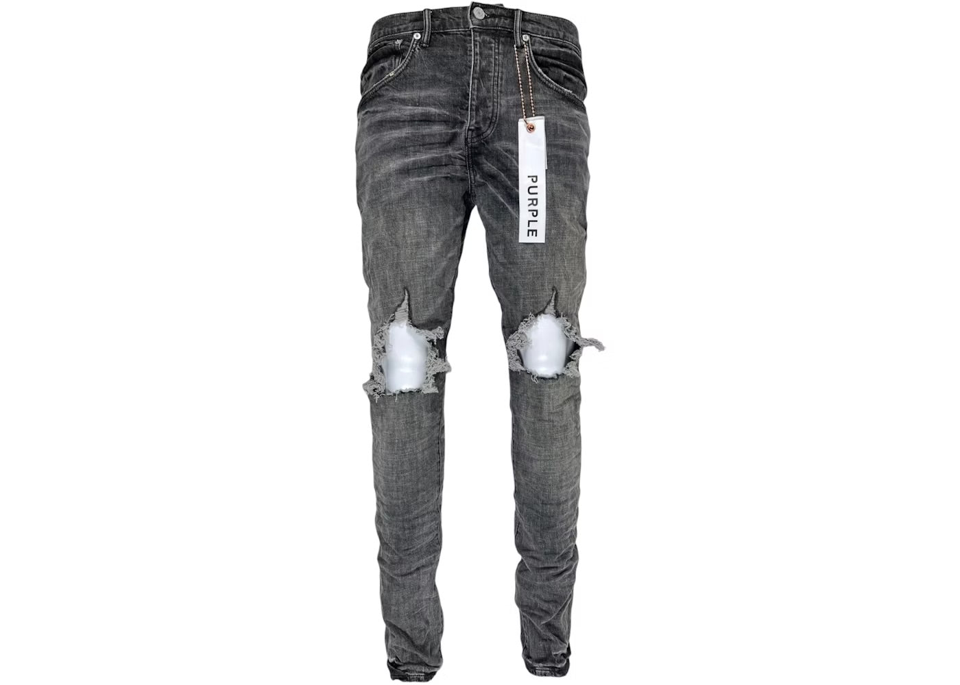 Purple Brand Grey Dirty Blowout Jeans