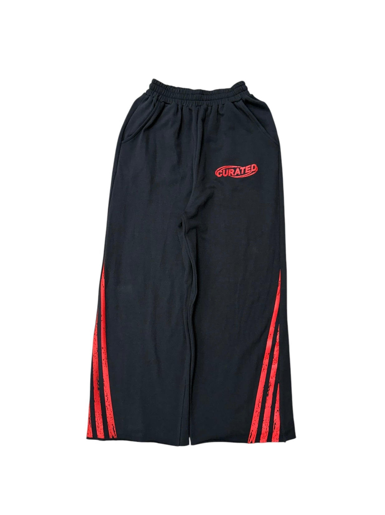 Curated Baggy Sweatpant Black Red