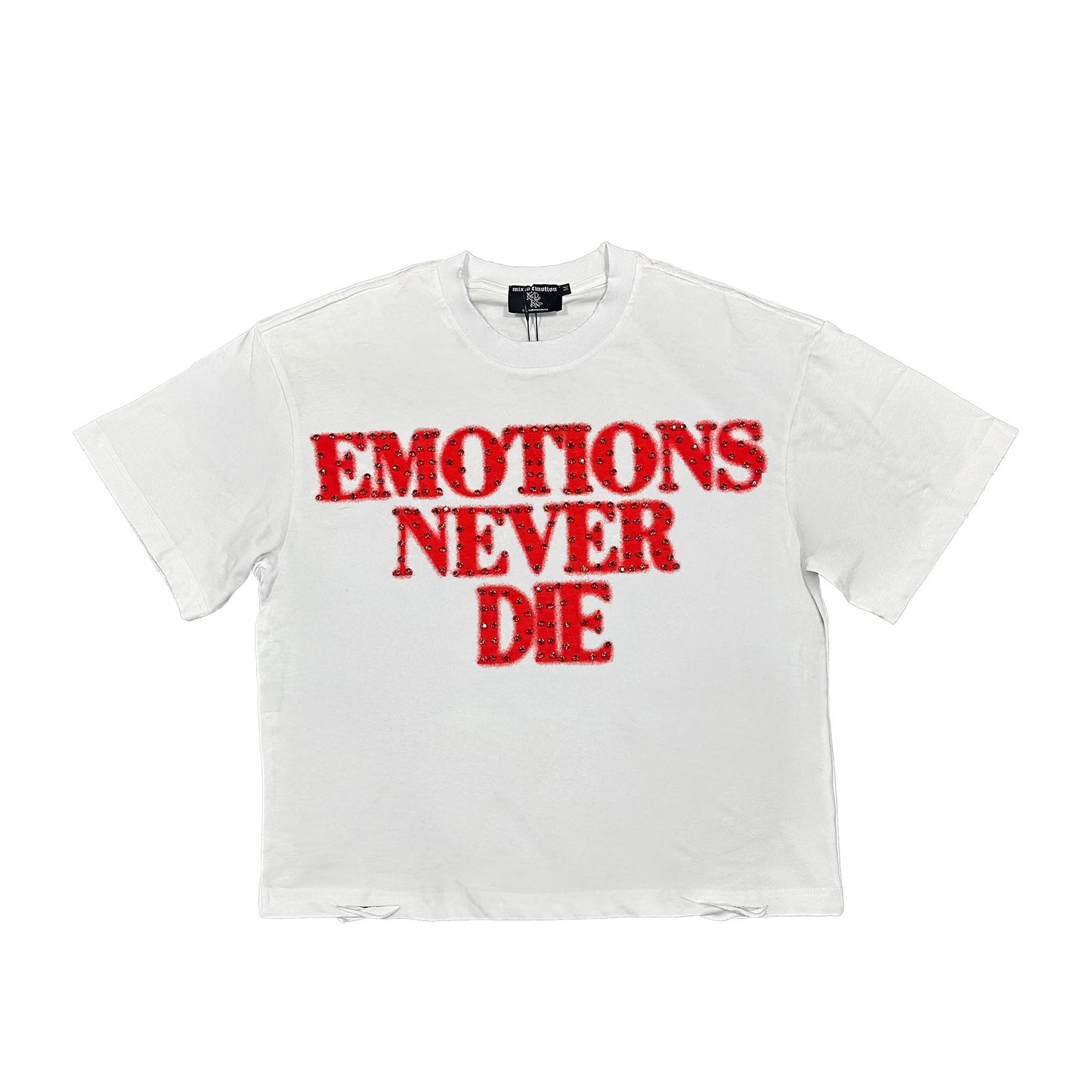 Mixed Emotion "End" Rhinestone Tee (Red)
