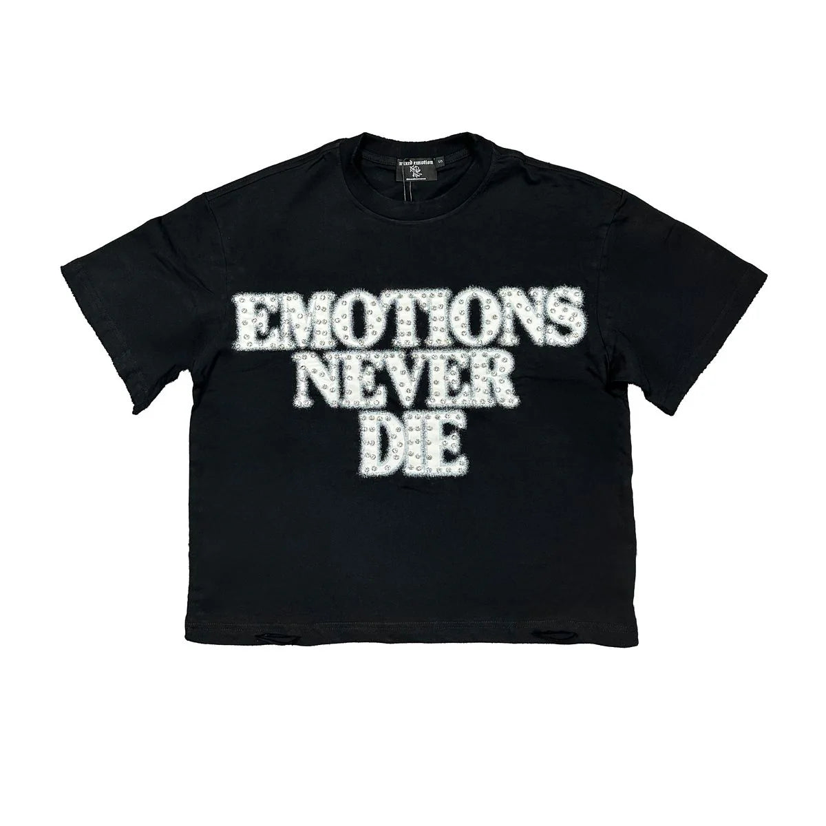 Mixed Emotion "End" Rhinestone Tee (Black)