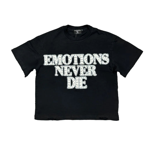 Mixed Emotion "End" Rhinestone Tee (Black)