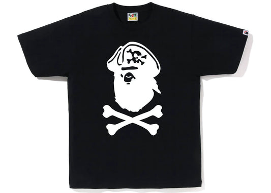 BAPE Ape Crossbone College Tee Black