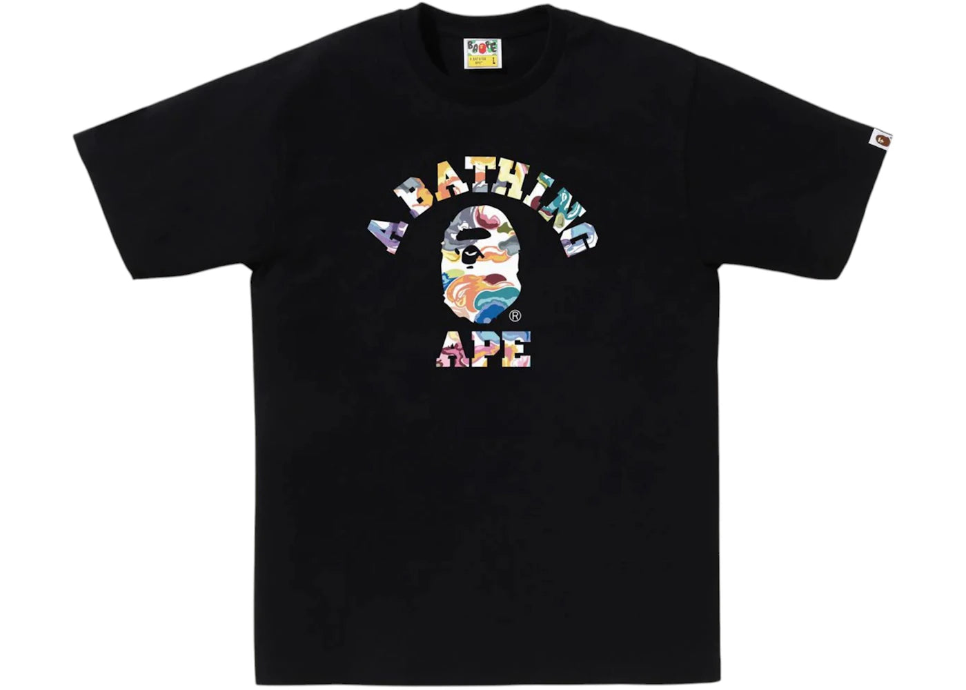 BAPE Art Camo College Tee Black