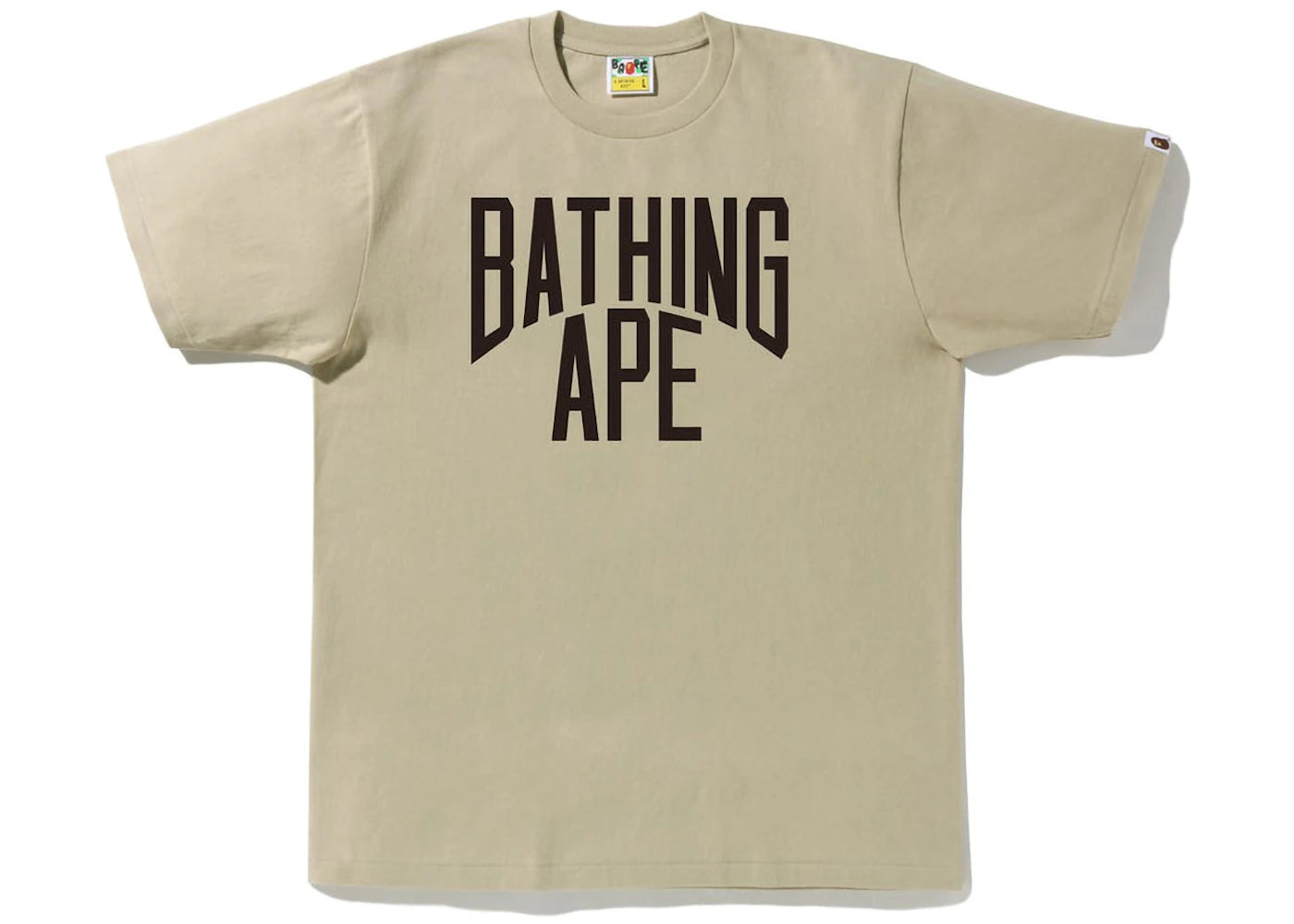 BAPE Bicolor NYC Logo Tee Beige